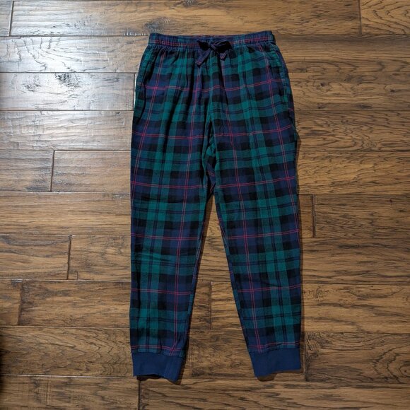 Old Navy pajama joggers pants blue green plaid size small Tall - Picture 12 of 12